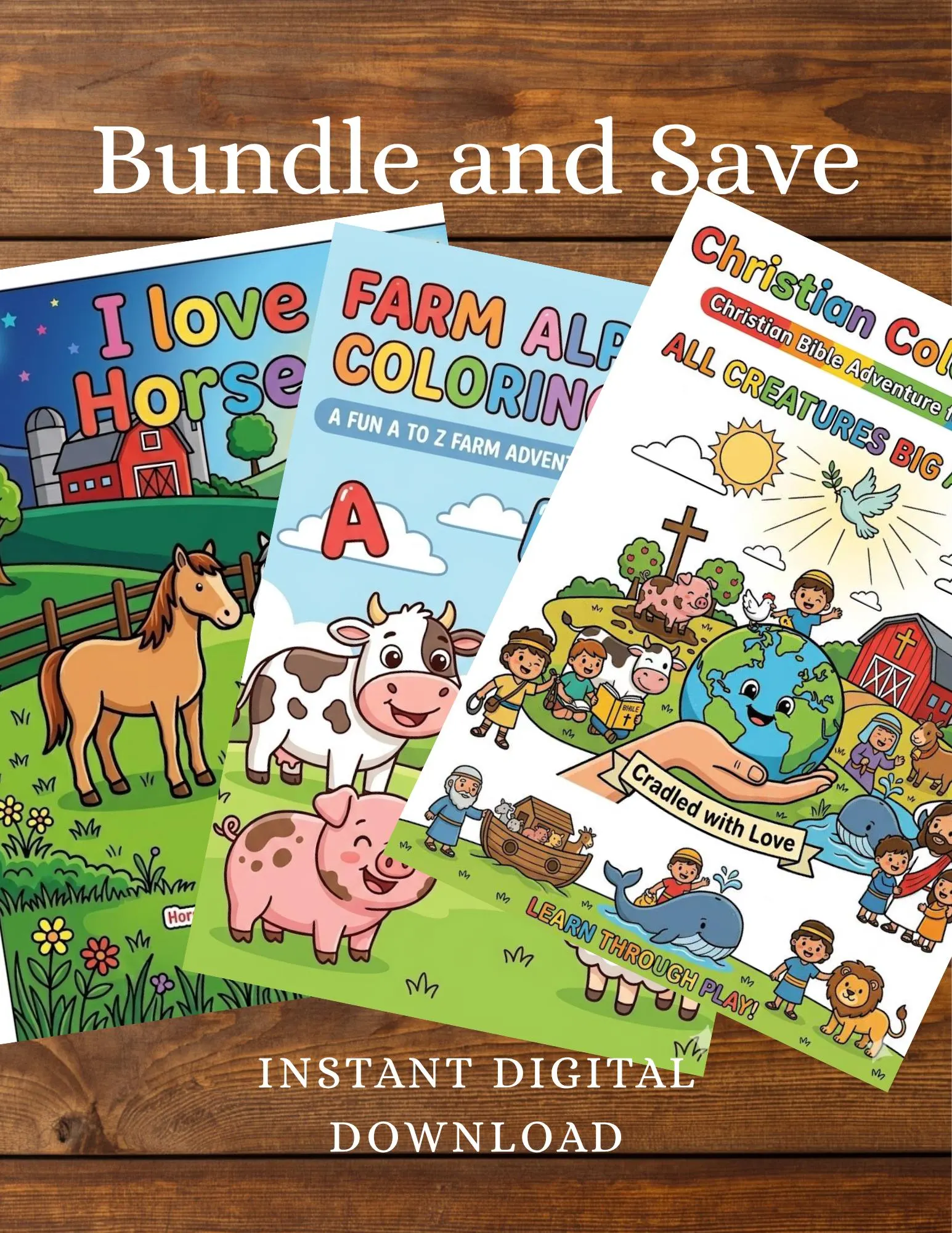 Christian Homeschool Coloring Book Bundle