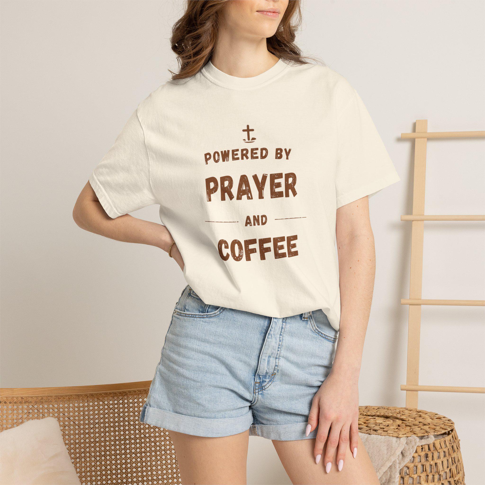 Powered by Prayer and Coffee Shirt