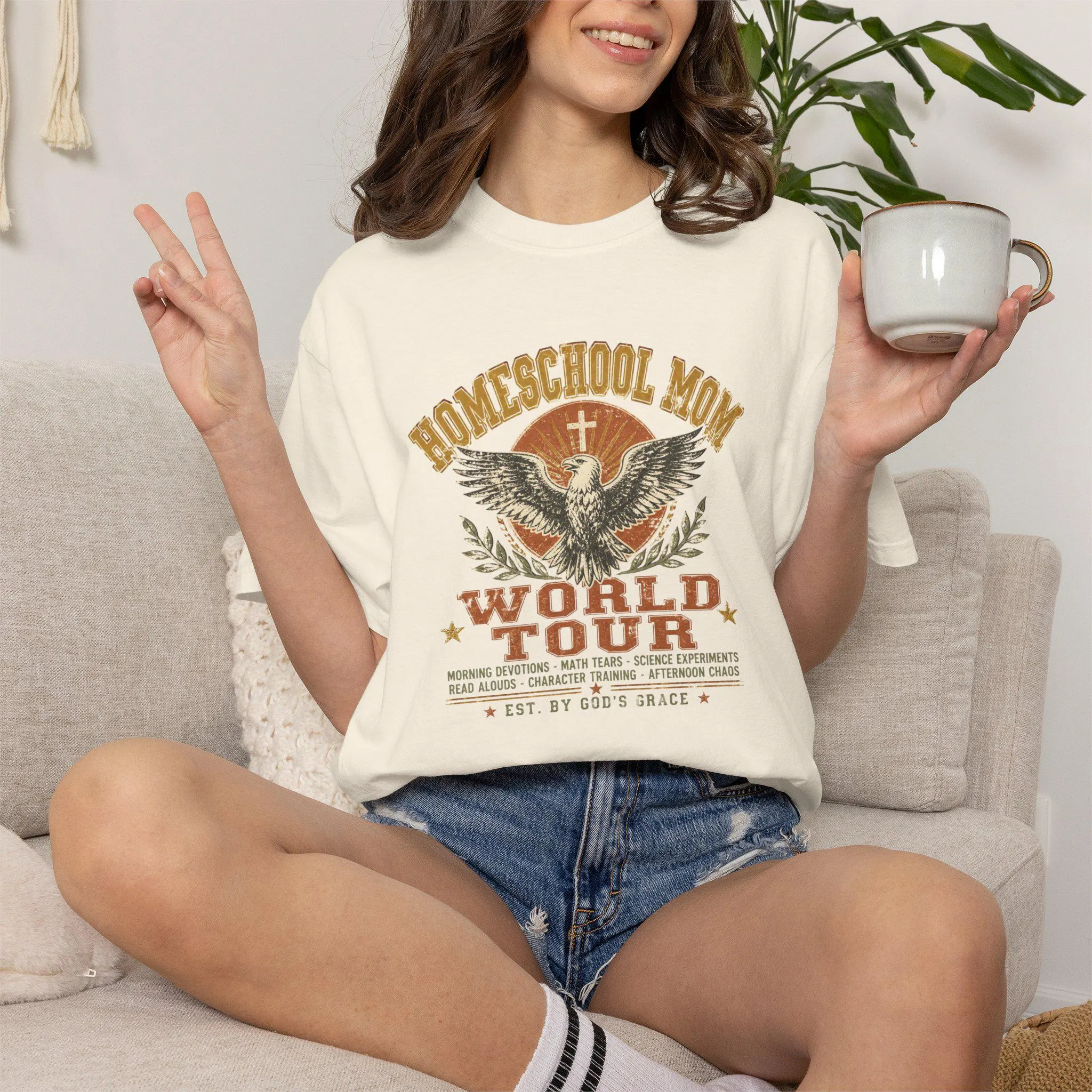 Homeschool Mom World Tour Comfort Colors Shirt